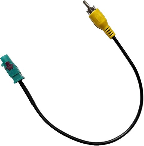 Aftermarket Radio Rear View Camera Adapter Harness, Fakra Z Male to RCA Male Backup Camera Cable, Compatible with Select Vehicle Navigation Radio Stereo Audio Systems with NX Touchscreen in Kuwait