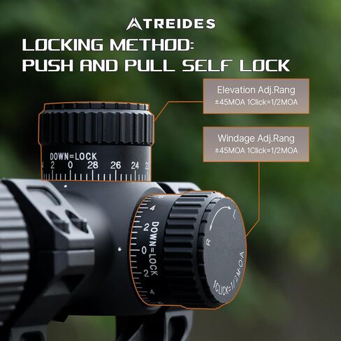 ATREIDES 1.2-6X24 SFP Dune Riflescope، بصريات صيد أنبوبية 30 مم مع حامل نطاق السكك الحديدية 20 مم in Kuwait
