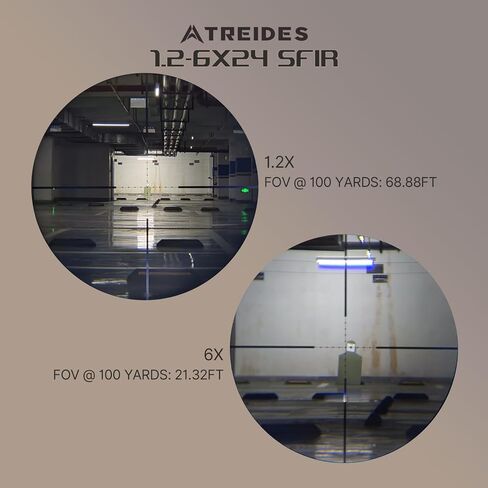 ATREIDES 1.2-6X24 SFP Dune Riflescope، بصريات صيد أنبوبية 30 مم مع حامل نطاق السكك الحديدية 20 مم in Kuwait