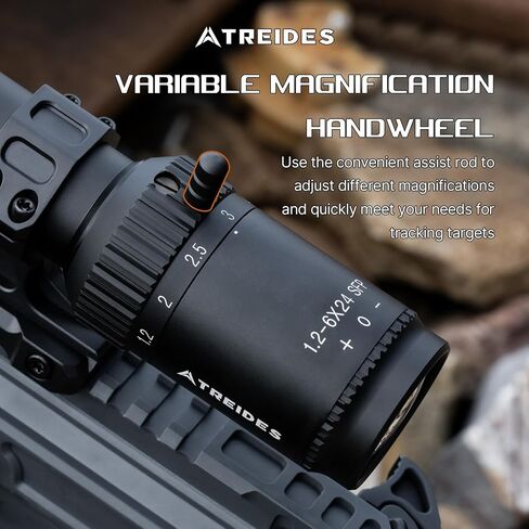 ATREIDES 1.2-6X24 SFP Dune Riflescope، بصريات صيد أنبوبية 30 مم مع حامل نطاق السكك الحديدية 20 مم in Kuwait
