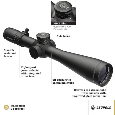 Leupold Mark 5HD 5-25x56mm M1C3 FFP Side Focus Riflescope in Saudi Arabia