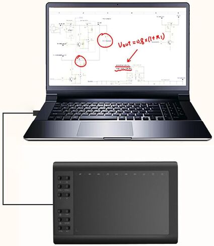 تابلت رسم الرسومات Asixxsix، لوحة رسم كبيرة لمنطقة نشطة مقاس 10 × 6 بوصة مع قلم حساسية للضغط 8192 مستوى و12 مفتاحًا ساخنًا، تابلت رسومات لتصميم الرسم in Saudi Arabia