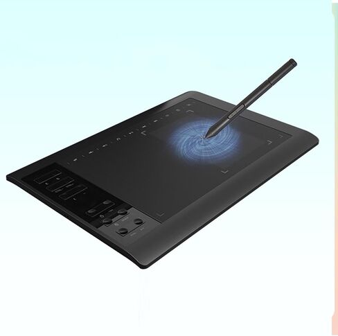 Graphics Drawing Tablet, 10 X 6 Inch Large Active Area with 8192 Levels Pressure Sensitivity Pen and 12 Hot Keys, Enhances Productivity in Saudi Arabia