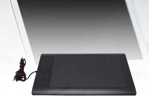 Graphics Drawing Tablet, 10 X 6 Inch Large Active Area with 8192 Levels Pressure Sensitivity Pen and 12 Hot Keys, Enhances Productivity in Saudi Arabia