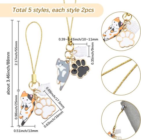 SUNNYCLUE 1 Box Phone Charm Dust Plug Phone Charms Strap Anti Dust Plugs for Women Adult Moblie Phones Port Decoration in Saudi Arabia