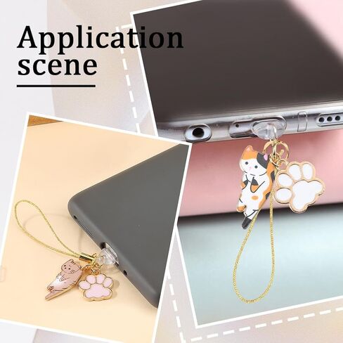 SUNNYCLUE 1 Box Phone Charm Dust Plug Phone Charms Strap Anti Dust Plugs for Women Adult Moblie Phones Port Decoration in Saudi Arabia