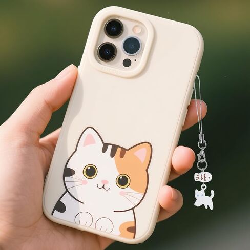 2pcs Cute Cat Phone Charms, Kawaii Cat Fish Phone Lanyard Straps Hanging Pendant Ornaments Decor for Friends Couples Phones Keychain Backpack Handbag Wallet Accessories (Black, White) in Saudi Arabia