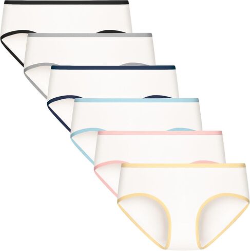 POPKOK Teen Girls Underwear Cotton Brief Panties 6 pack in Kuwait
