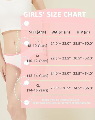 POPKOK Teen Girls Underwear Cotton Brief Panties 6 pack in Kuwait