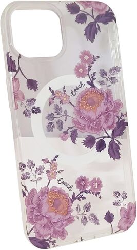 Coach iPhone 15, 14, 13 Case – Moody Floral, Wireless Charging Compatible in Saudi Arabia