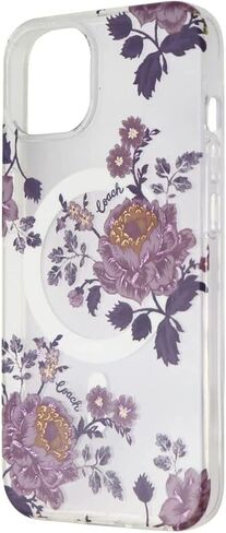 Coach iPhone 15, 14, 13 Case – Moody Floral, Wireless Charging Compatible in Saudi Arabia