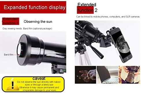 70mm Refractor Telescope for Adults and Kids - Beginners Astronomy with Tripod and Carrying Bag - Portable Travel Telescope MJE319 in Saudi Arabia