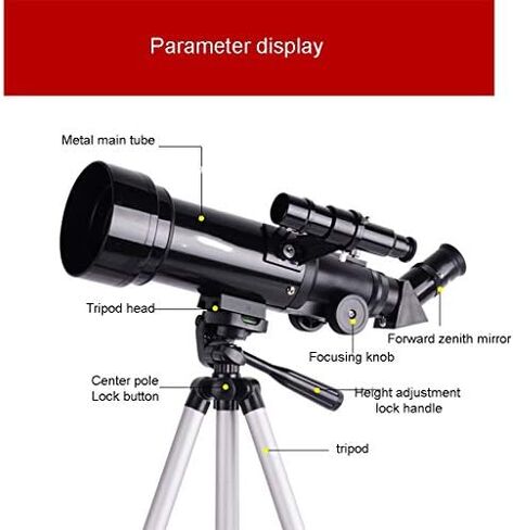 70mm Refractor Telescope for Adults and Kids - Beginners Astronomy with Tripod and Carrying Bag - Portable Travel Telescope MJE319 in Saudi Arabia