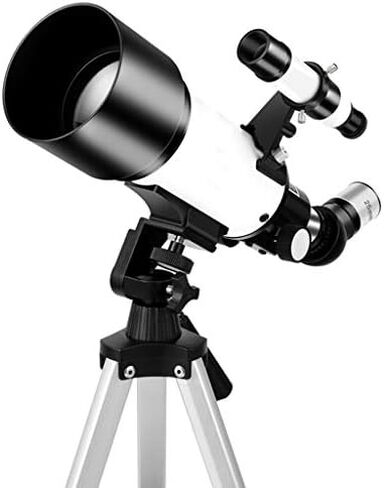 70mm Aperture Refracting Telescope for Kids & Beginners - Portable Travel Telescope with 10mm/25mm Eyepieces and Travel Bag in Saudi Arabia