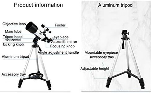 70mm Aperture Refracting Telescope for Kids & Beginners - Portable Travel Telescope with 10mm/25mm Eyepieces and Travel Bag in Saudi Arabia