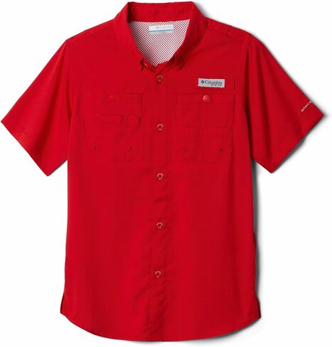 Columbia Boys' Big Tamiami Short Sleeve Shirt, Cool Grey, X-Large in Saudi Arabia