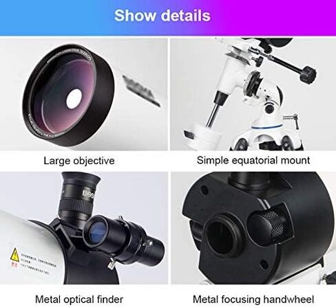 Portable Refractor Telescope for Beginners, Adjustable Height Tripod, Travel Astronomical Telescope MJE319 in Saudi Arabia