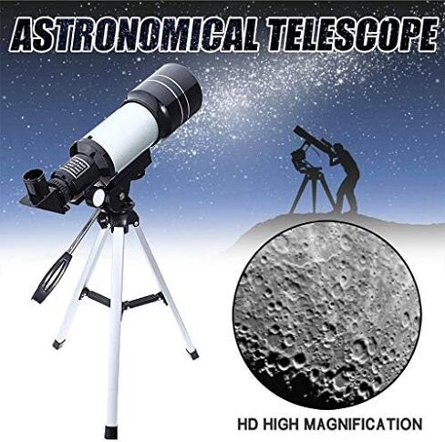 Portable 150X Travel Telescope for Kids and Astronomy Beginners - HD 70mm Refractor Monocular with Tripod for Star Gazing in Saudi Arabia