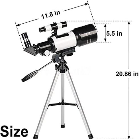 Portable 150X Travel Telescope for Kids and Astronomy Beginners - HD 70mm Refractor Monocular with Tripod for Star Gazing in Saudi Arabia
