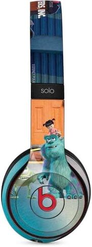 غلاف صوتي من Skinit متوافق مع Beats Solo 2 Wireless - تصميم ملصق فيلم مرخص رسميًا من شركة Disney Monsters Inc in Saudi Arabia