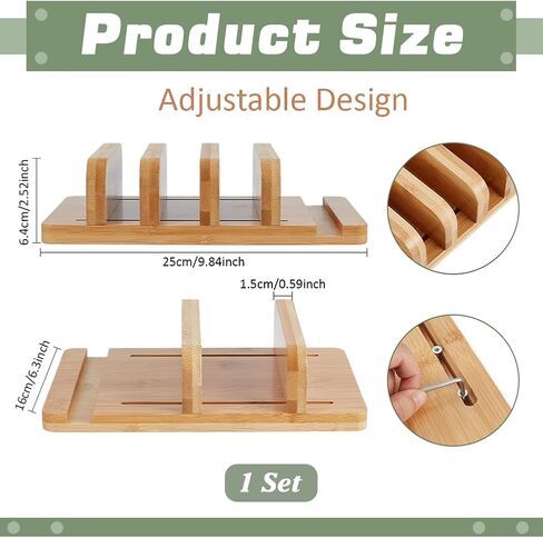 BENECREAT 9.8x6.3x2.5 Inch Vertical Laptop Stand, Wooden Desk Stand with Wide Compatibility & DIY Assembly Kit, Adjustable Dock Laptop Holder for Pad, Phone, Tablet in Saudi Arabia