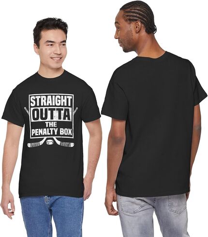 هوكي الجليد هدية مستقيم Outta صندوق الجزاء التي شيرت للبنين لاعب للجنسين قمصان الهوكي للرجال النساء هدايا لمحبي الهوكي in Saudi Arabia