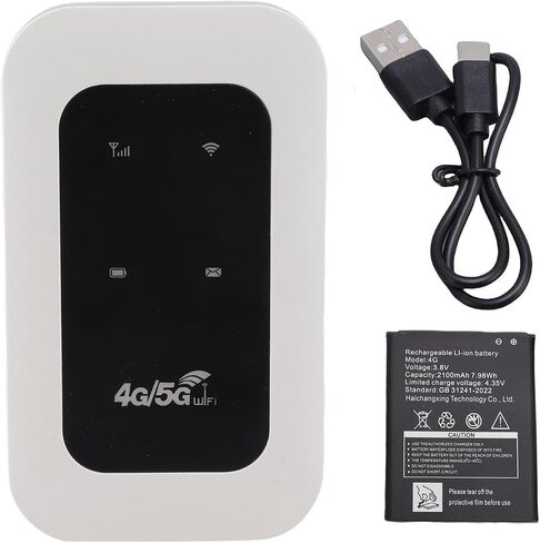 VBESTLIFE 4G LTE USB Modem with Micro SIM Card Slot, 300Mbps Unlocked Mobile Router, Pocket Mobile Hotspot Travel Hotspot, Support 10 Users in Saudi Arabia