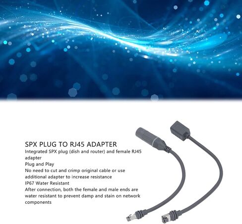 plplaaoo SPX Male to RJ45 Adapter Water High Speed 1200Mbps Connector for Gen3 Dish and Router Premium Copper Material 2 Pack in Saudi Arabia