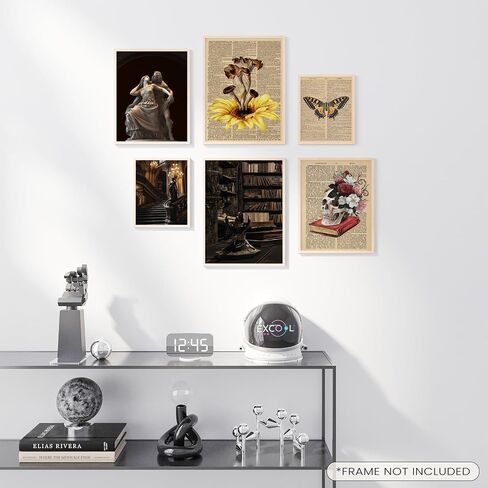 Excool Club Black Raven Wall Art - 12x16 Pintage Ravens Poster ، Crow Crow Art Dark Academia Prints ، Moody Decor Aealween Pictures Paints Gothic Paints for Home Bedroom (غير مؤلف) in Saudi Arabia