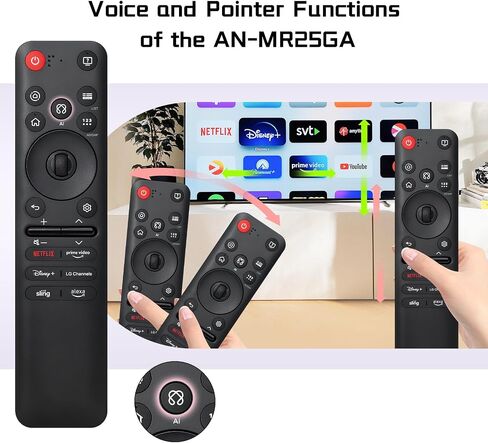 AKB76046602 Voice Magic Remote MR25GA Compatible with LG Remote 2025 TVs OLED G5 C5 B5 Series QNED 92A 85A 80A Series UA77 Series Voice Remote Control with Pointer Function in Saudi Arabia