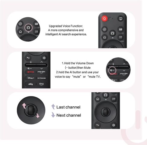 AKB76046602 Voice Magic Remote MR25GA Compatible with LG Remote 2025 TVs OLED G5 C5 B5 Series QNED 92A 85A 80A Series UA77 Series Voice Remote Control with Pointer Function in Saudi Arabia