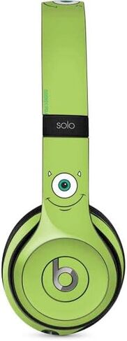 غلاف صوتي من Skinit متوافق مع Beats Solo 2 Wired - تصميم وجه مايك مرخص رسميًا من شركة Disney Monsters Inc. in Saudi Arabia