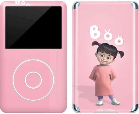 ملصق Skinit لمشغل MP3 متوافق مع iPod Classic (الجيل السادس) 80 جيجابايت - تصميم بورتريه من شركة Disney Monsters Inc. مرخص رسميًا in Saudi Arabia