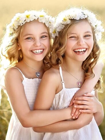 hicarer 5 قطع يونيكورن القلب المنجد قلادة الحيوان حورية البحر قوس قزح القلب تاج قلادة قلادة بريق لطيف فراشة زهرة في القلب سلسلة قلادة مجوهرات للفتيات الفتيان الاطفال عيد ميلاد in Kuwait