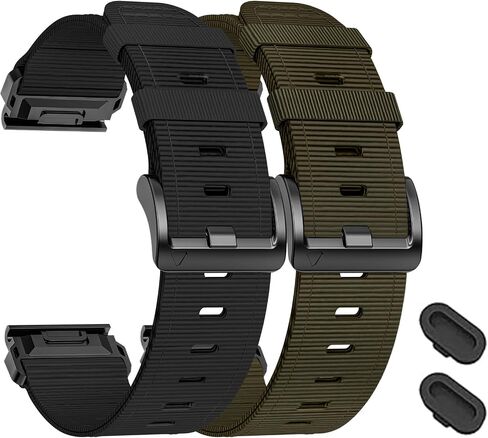 أشرطة نايلون 22 مم متوافقة مع Tactix 8/Fenix ​​8 Pro AMOLED 47mm/7 Pro/7/6 Pro/6/5 Plus/5/Fenix ​​E، حزام ساعة رياضي Quickfit لـ Quatix 8 7 Pro 47mm/Forerunner 970/965/955/945/Descent G2/G1 in Saudi Arabia