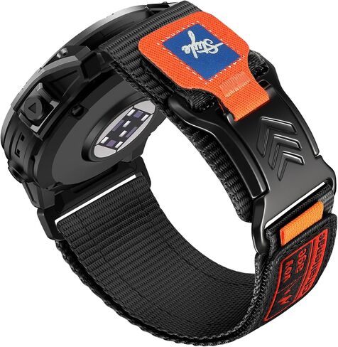 GEAK Tactical Watch Band Compatible with Garmin Fenix 8 51mm/7X/7X Pro/6X/5X/5X Plus/3/3 HR, 26mm Easy Fit Super Rugged Nylon Sports Replacement Strap with Magnetic Buckle for Men Outdoor Sports in Saudi Arabia
