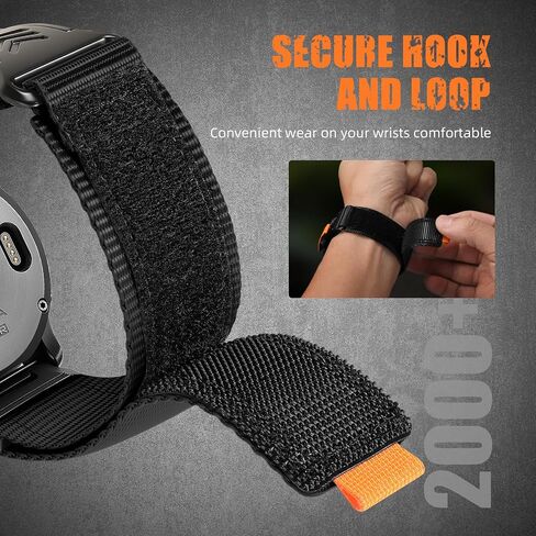 GEAK Tactical Watch Band Compatible with Garmin Fenix 8 51mm/7X/7X Pro/6X/5X/5X Plus/3/3 HR, 26mm Easy Fit Super Rugged Nylon Sports Replacement Strap with Magnetic Buckle for Men Outdoor Sports in Saudi Arabia