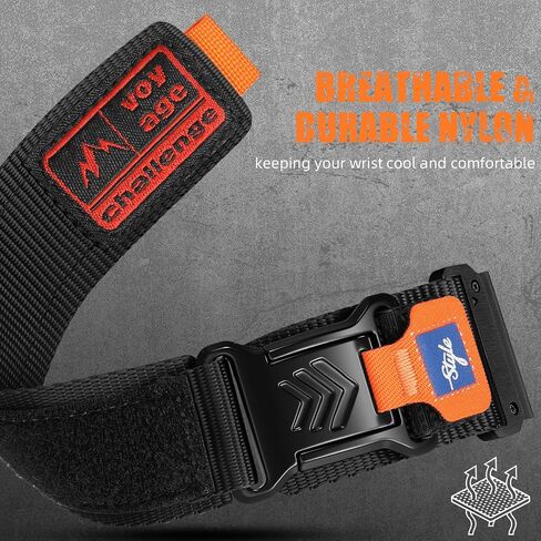 GEAK Tactical Watch Band Compatible with Garmin Fenix 8 51mm/7X/7X Pro/6X/5X/5X Plus/3/3 HR, 26mm Easy Fit Super Rugged Nylon Sports Replacement Strap with Magnetic Buckle for Men Outdoor Sports in Saudi Arabia
