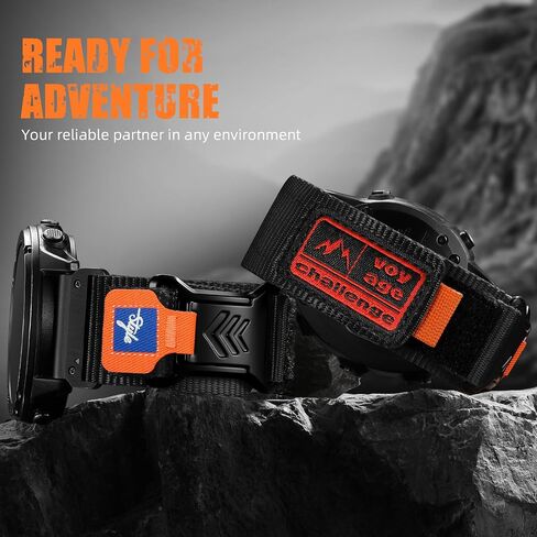 GEAK Tactical Watch Band Compatible with Garmin Fenix 8 51mm/7X/7X Pro/6X/5X/5X Plus/3/3 HR, 26mm Easy Fit Super Rugged Nylon Sports Replacement Strap with Magnetic Buckle for Men Outdoor Sports in Saudi Arabia
