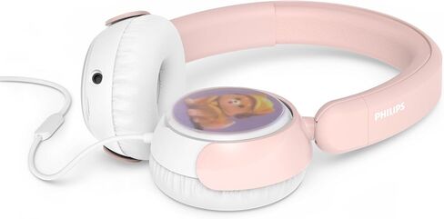 Philips K2000 Wired Headphones for School, Kids Headphones with Cord, Customizable Ear Cups, Durable and Foldable, Ultra Lightweight, Built-in Mic, On-Ear Girls Boys Toddler Headphone, Pink in Saudi Arabia