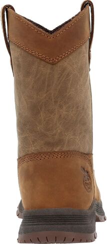 Georgia Boot Big Kids' Athens SuperLyte Pull-On Boot, Brown, Size 6.5(M) in Saudi Arabia