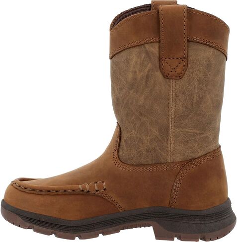 Georgia Boot Big Kids' Athens SuperLyte Pull-On Boot, Brown, Size 6.5(M) in Saudi Arabia
