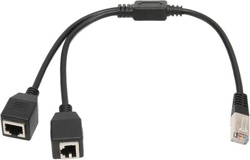 Drfeify RJ45 Ethernet Splitter Cable with Stable Connection, Suitable for Computer Router and Box, Lossless Transmission Speed for Internet Browsing in Saudi Arabia