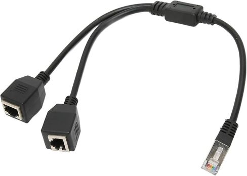 Drfeify RJ45 Ethernet Splitter Cable with Stable Connection, Suitable for Computer Router and Box, Lossless Transmission Speed for Internet Browsing in Saudi Arabia