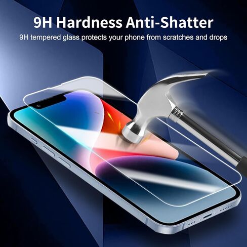 3 Pack Screen Protector Designed for iPhone iPhone 14/13/13 Pro (6.1 inch) Screen Protector Tempered Glass, Friendly Scratch Bubble Free Ultra Resistant (3 Pack) in Saudi Arabia