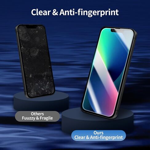 3 Pack Screen Protector Designed for iPhone iPhone 14/13/13 Pro (6.1 inch) Screen Protector Tempered Glass, Friendly Scratch Bubble Free Ultra Resistant (3 Pack) in Saudi Arabia