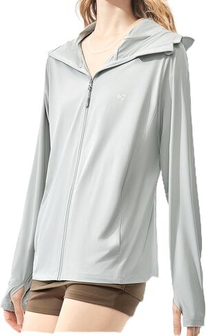 Women's Hooded Sunscreen Jacket, UPF 50+ UV Blocking, Lightweight Outdoor Sun Protection Coat in Saudi Arabia