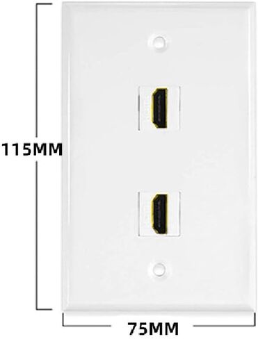 3 منافذ 3D 4K @ 60 هرتز HDMI لوحة حائط، HDMI 2.0 أنثى إلى أنثى محول مقرنة موصل مقبس مخرج خالٍ من اللحام غطاء وجه للمسرح المنزلي، DVD، كابل تلفزيون HDTV، PS3 in Kuwait
