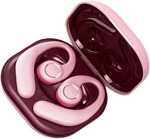 Open Ear Headphones Wireless Bluetooth 5.3 Air-Conduction On Ear Buds IPX5 Waterproof Earbuds for Sports,Mics Clear Call,Lightweight Design,Ergonomic Ear Hooks for Sports/Workout/Running,Black in Saudi Arabia