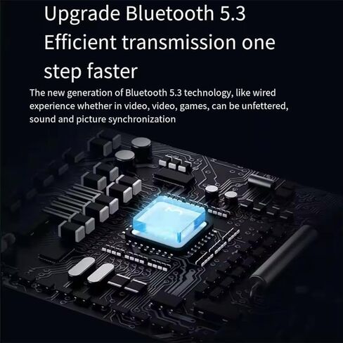 Open Ear Headphones Wireless Bluetooth 5.3 Air-Conduction On Ear Buds IPX5 Waterproof Earbuds for Sports,Mics Clear Call,Lightweight Design,Ergonomic Ear Hooks for Sports/Workout/Running,Black in Saudi Arabia